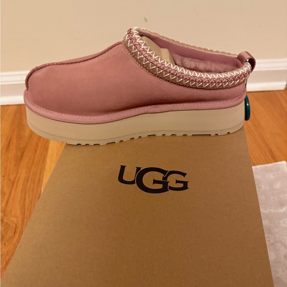 UGG Women's Pink Platform Mules
